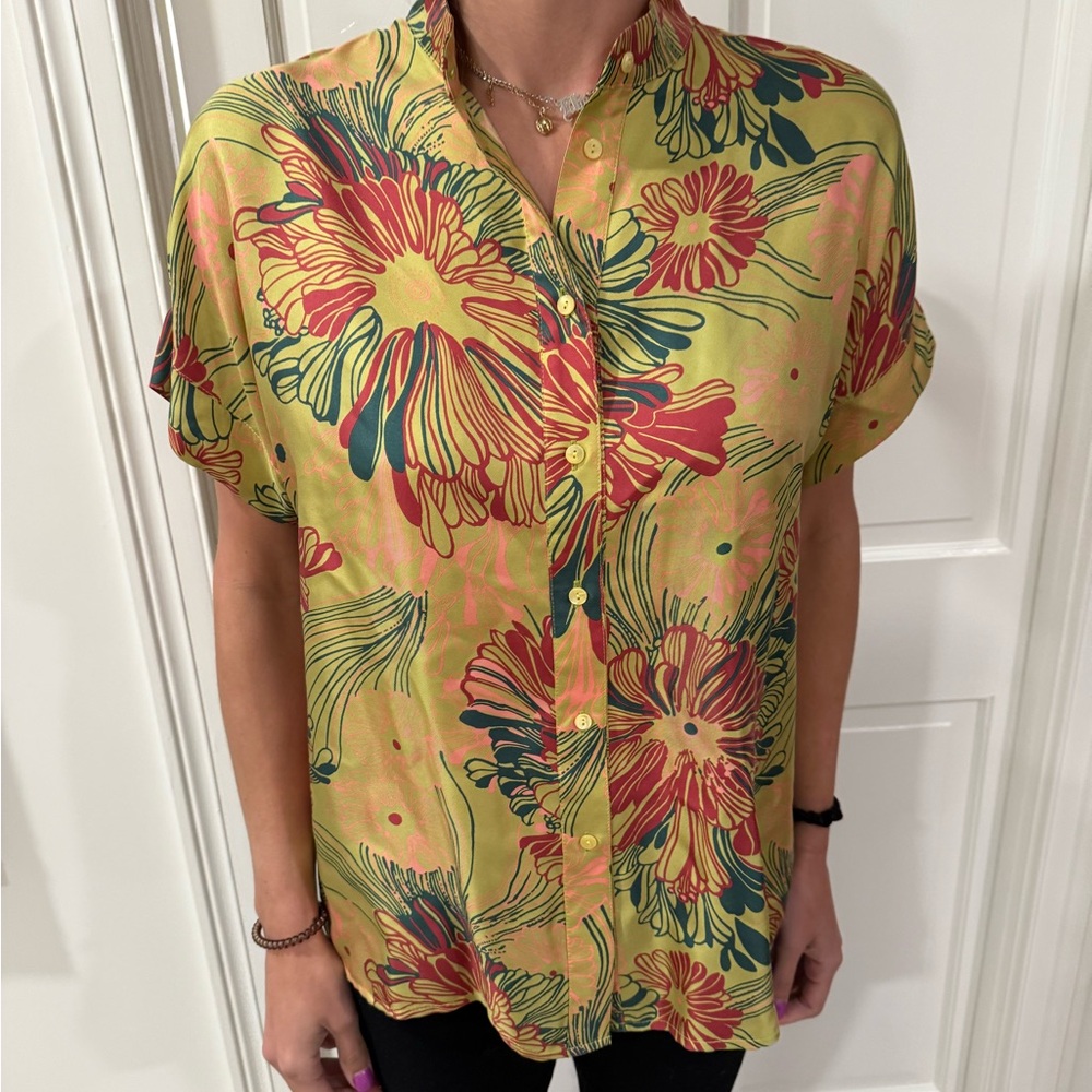 COPY - Floral Button-Up Women's Top
